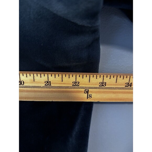 Pure Jill Womens Top Large Blue Velvet Long Sleeve Pockets Mature Edgy Artsy - Picture 3 of 7